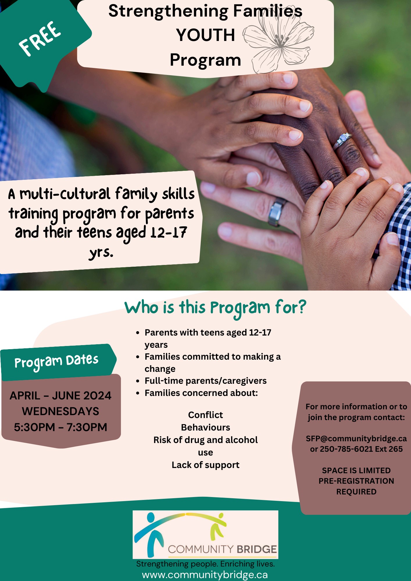 Strengthening Families YOUTH Program Poster